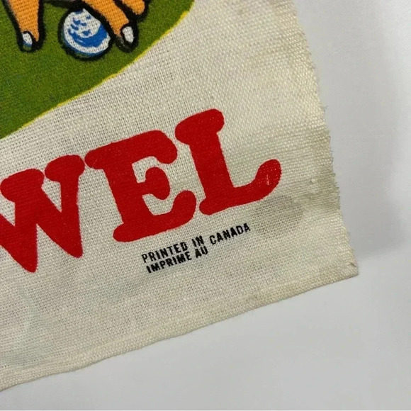 Vintage Golfer's Crying Towel Linen Cartoon  Gag Gift Golf - Picture 2 of 3